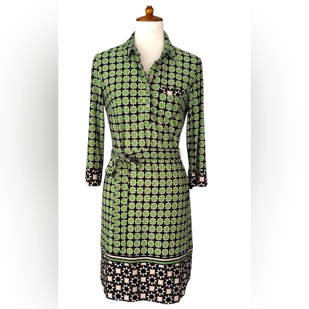 Donna Morgan 3/4 Sleeve Shirt Dress Sz 12